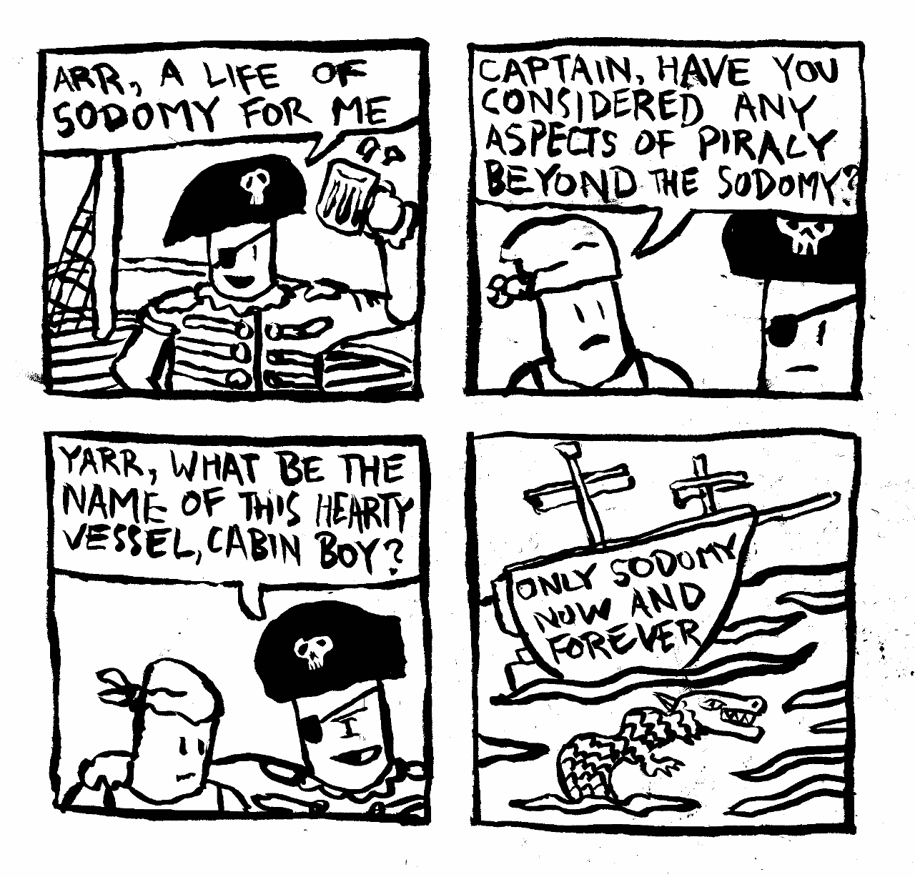 Life of sodomy captain cabin boy pirate ship bottle of rum buttsex anal sex gay sex