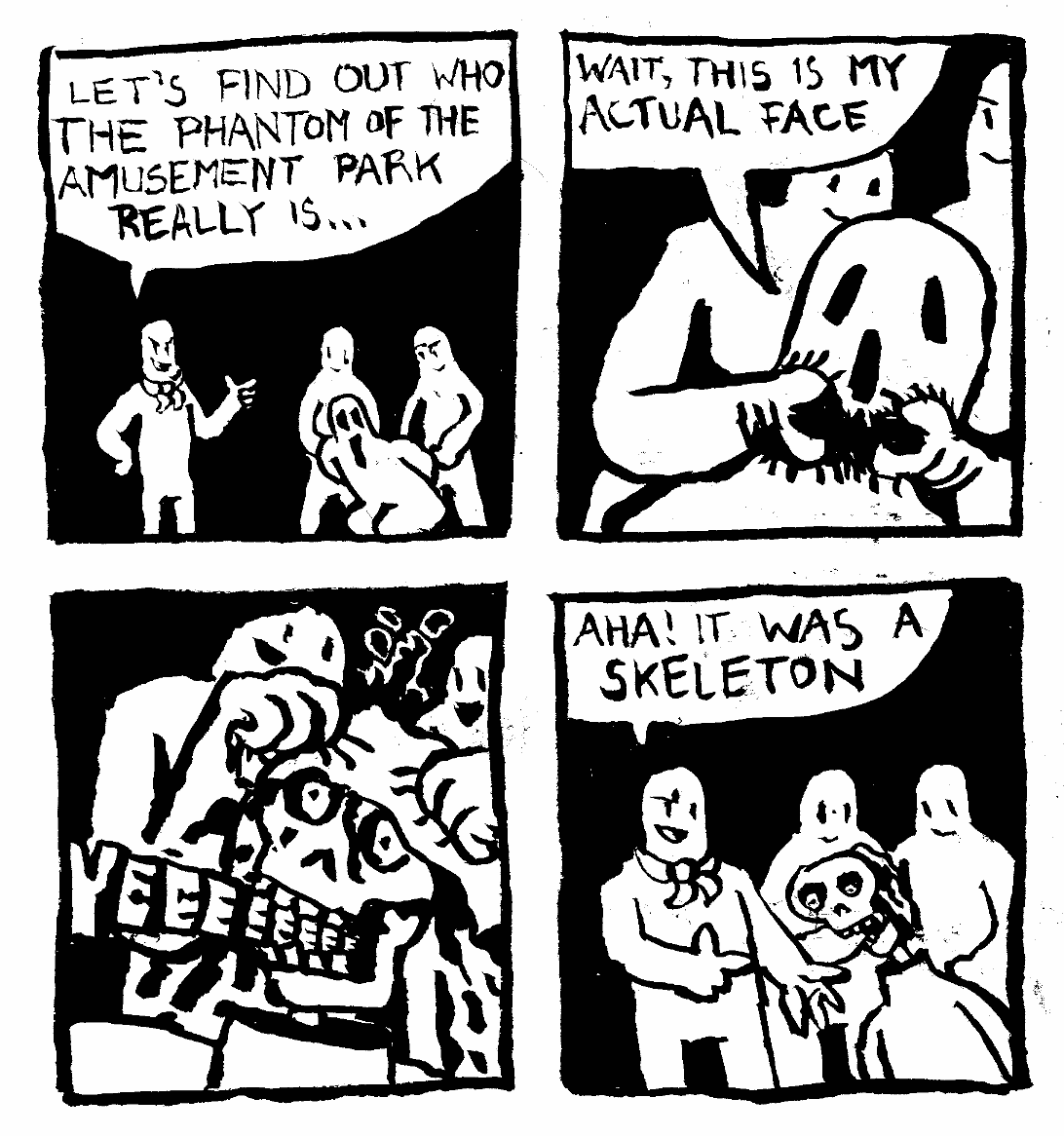 scooby doo amusement park phantom skeleton real face