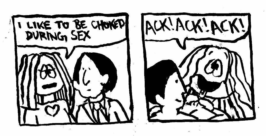 cathy comics guisewite ack choke asphyxiophilia sex irving fuck kink play