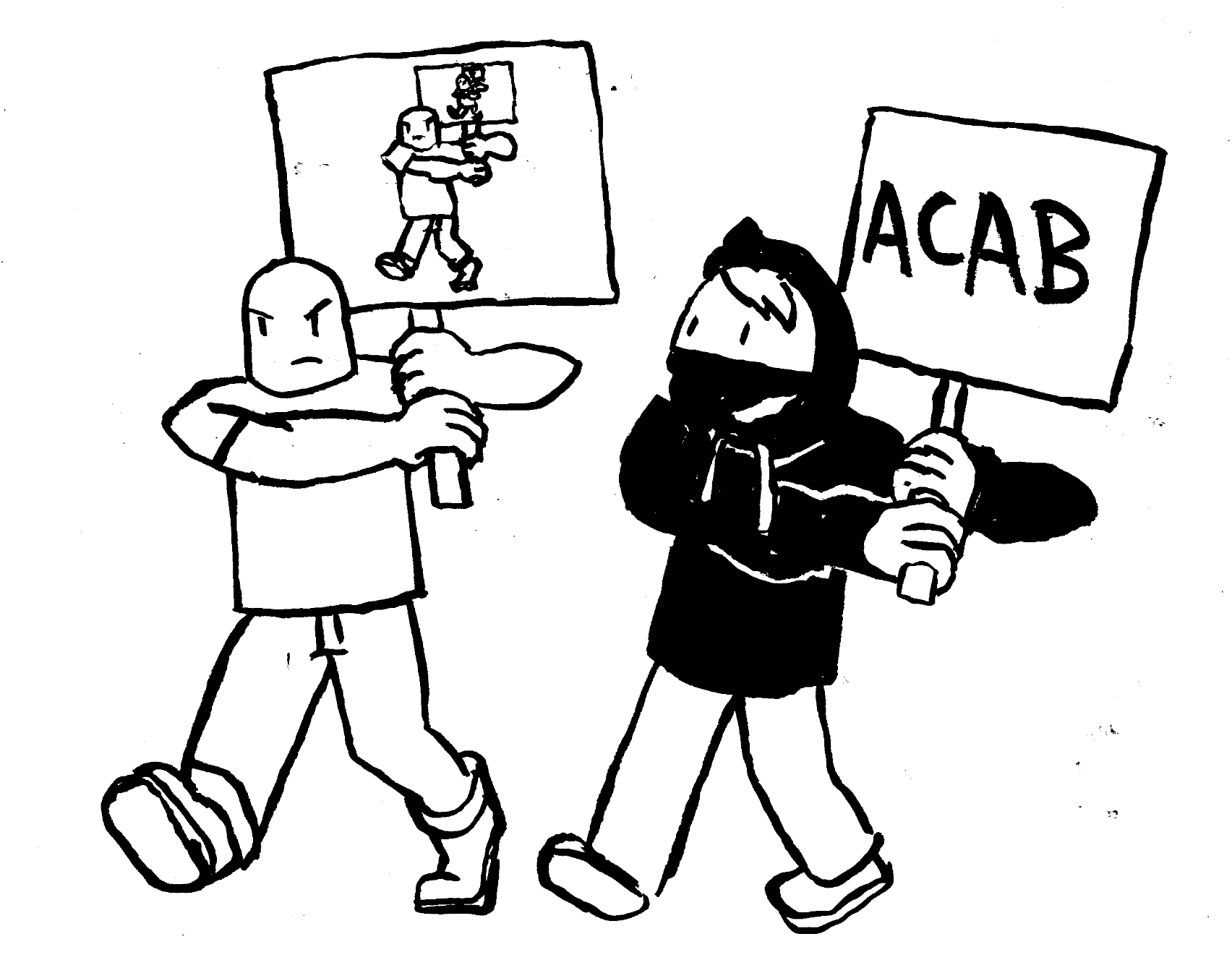 ACAB black block bloc bandana anarchist sweater infinitely recursive self reference