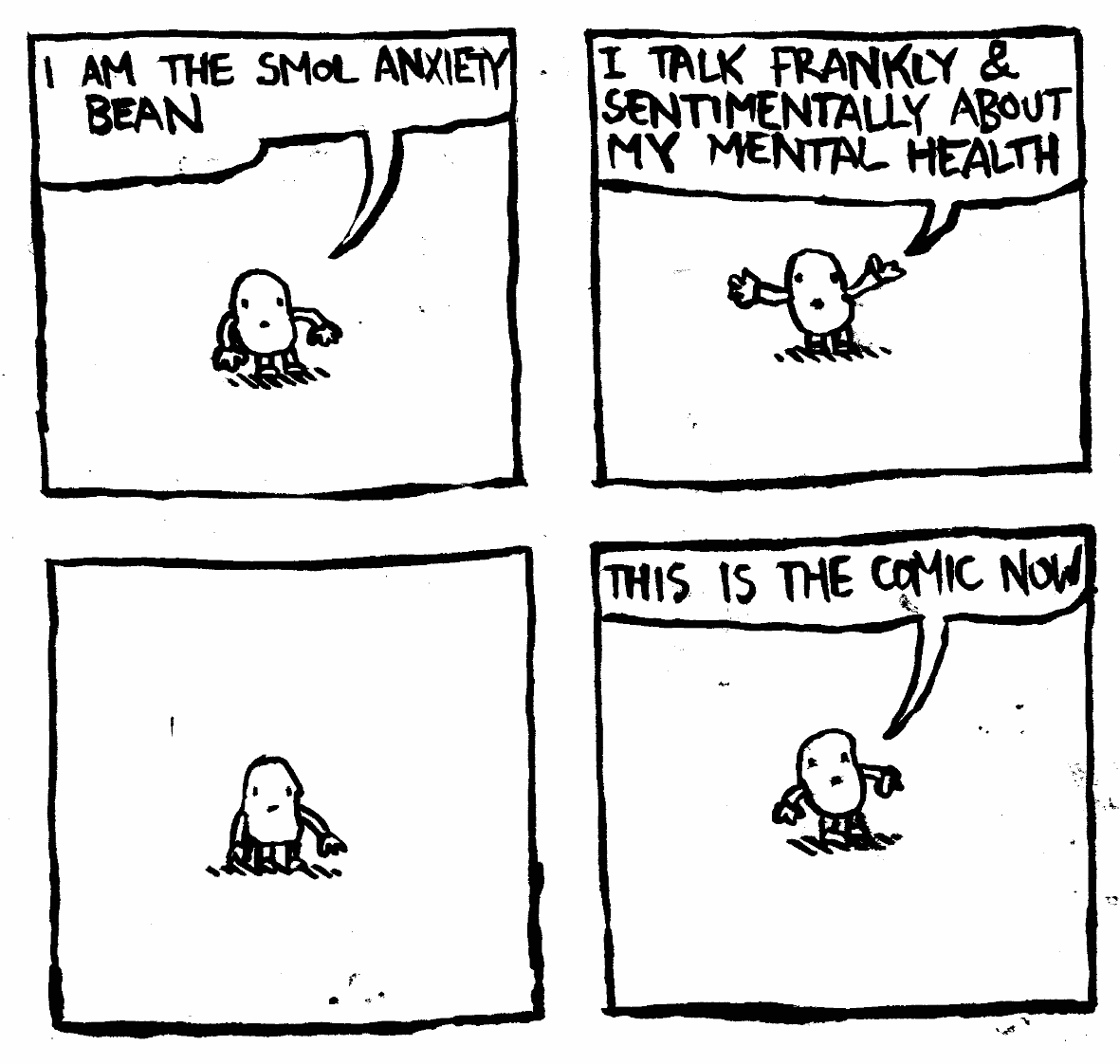 getting nervous neurotic frankly and sentimentally about my mental health this is the comic now